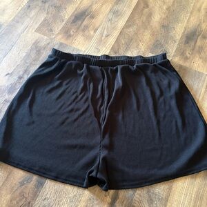 Boohoo Black Ribbed Lounge Athletic Shorts